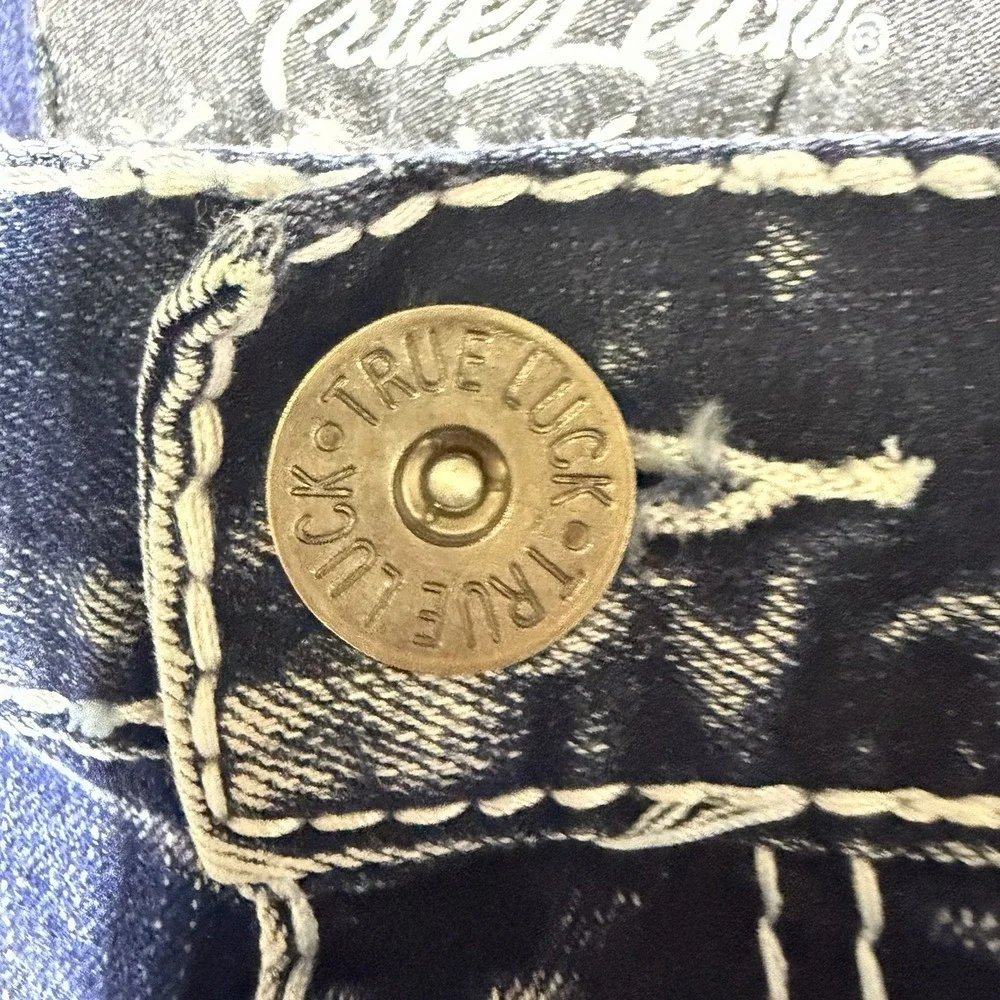 True Luck Jeans Mens 32x32 Straight Leg Denim True Religion Style Y2K